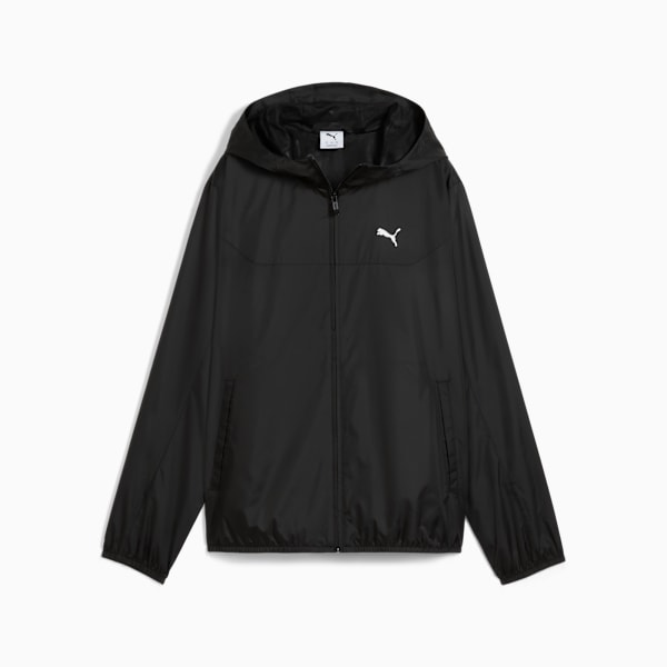 Essentials Women's Water Repellent Regular Windbreaker, PUMA Black, extralarge-IND