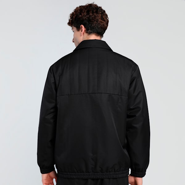 WARDROBE Essentials Oversized Fit Retro Football Jacket, PUMA Black, extralarge-IND