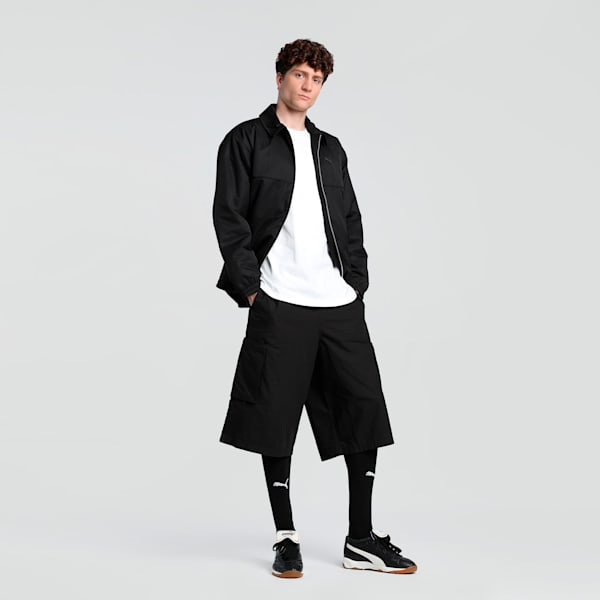 WARDROBE Essentials Oversized Fit Retro Football Jacket, PUMA Black, extralarge-IND