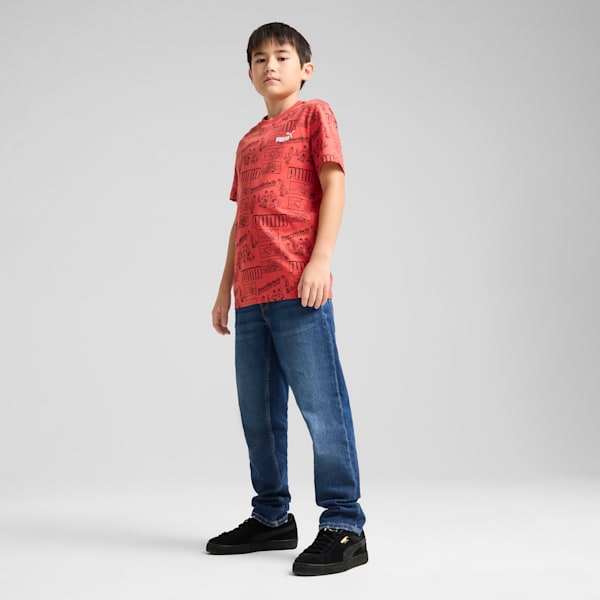 Mid 90s Youth Tee, Red Fire, extralarge-IND