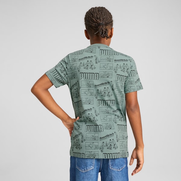 Mid 90s Youth Tee, Green Moon, extralarge-IND