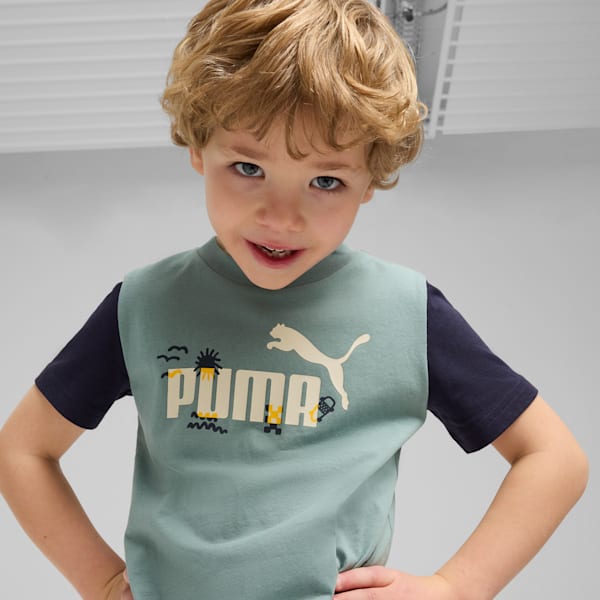 Sandy Adventures Little Kids' Tee, Green Moon, extralarge