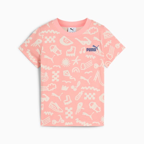 Sandy Adventures Little Kids' All-Over Print Tee, Pink Fruit, extralarge