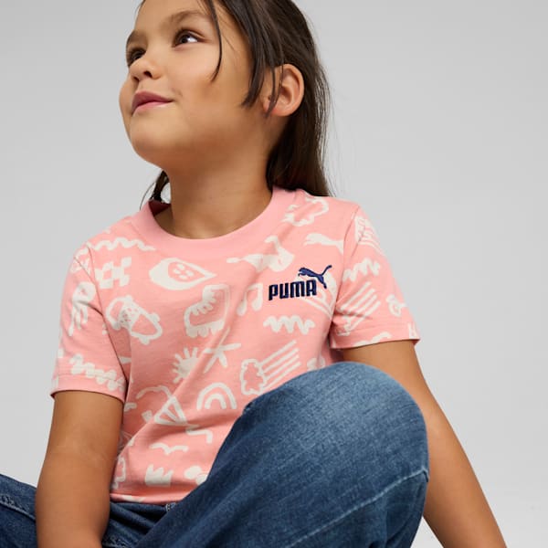 Sandy Adventures Little Kids' All-Over Print Tee, Pink Fruit, extralarge