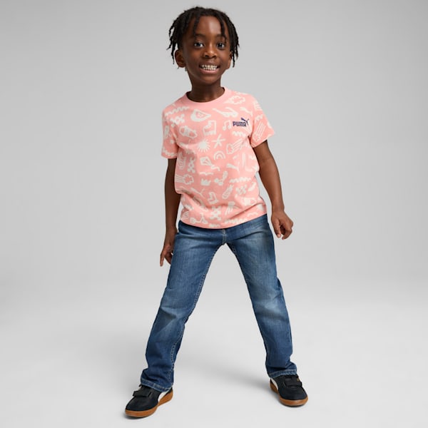 Sandy Adventures Little Kids' All-Over Print Tee, Pink Fruit, extralarge