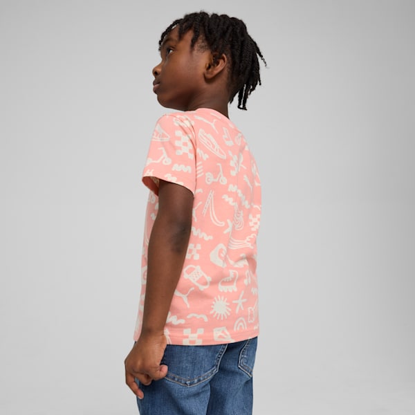 Sandy Adventures Little Kids' All-Over Print Tee, Pink Fruit, extralarge
