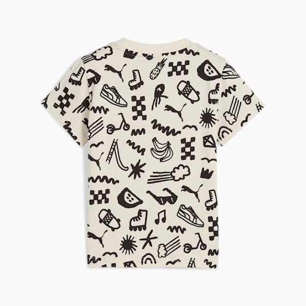 Sandy Adventures Little Kids' All-Over Print Tee, Alpine Snow, extralarge