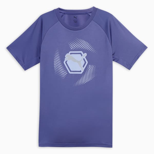 Active Sports Youth Graphic Poly Training Tee, Blue Crystal, extralarge-IND