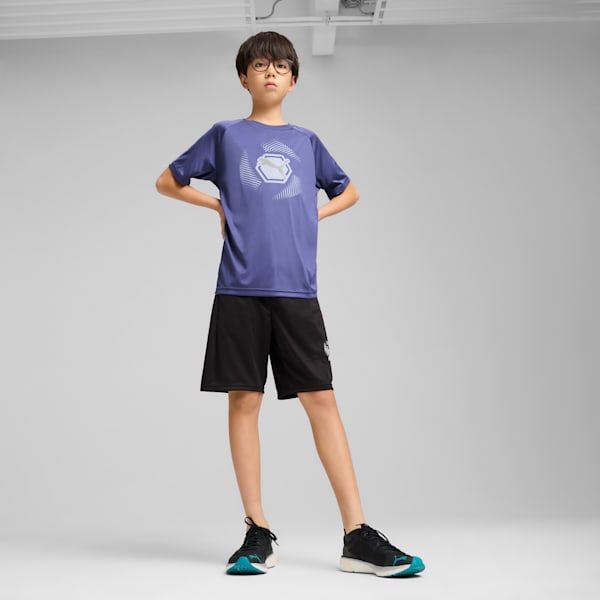 Active Sports Youth Graphic Poly Training Tee, Blue Crystal, extralarge-IND