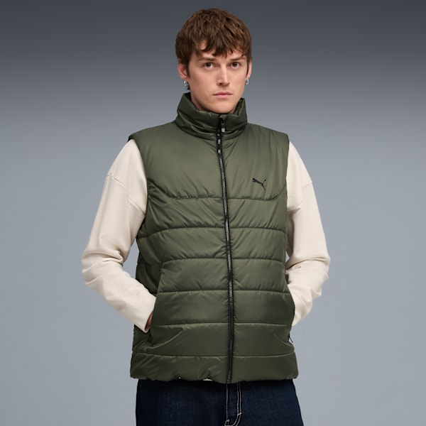 ESS Padded Vest Men, Dark Olive, extralarge