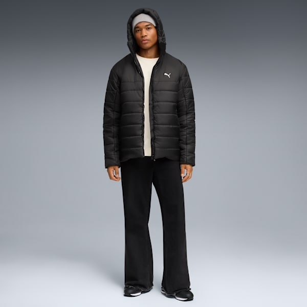 Chamarra acolchada con capucha ESS para hombre, PUMA Black, extralarge