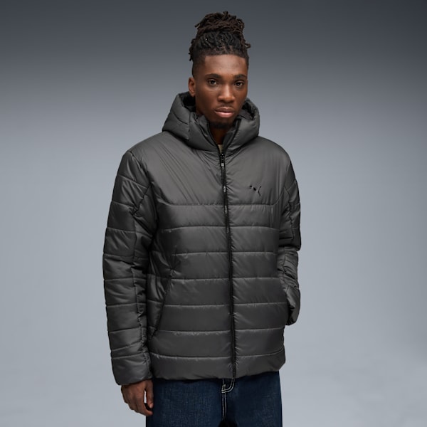ESS Hooded Padded Jacket Men, Dusky Gray, extralarge
