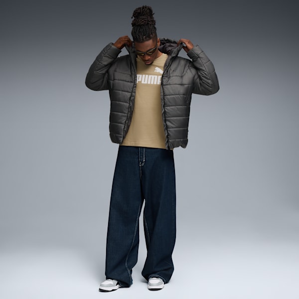ESS Hooded Padded Jacket Men, Dusky Gray, extralarge