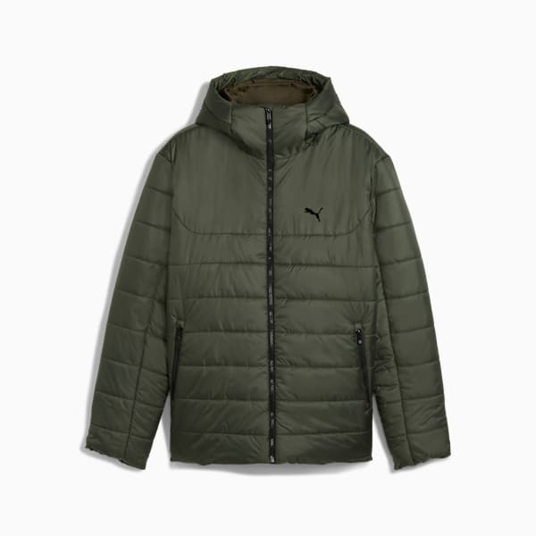 ESS Hooded Padded Jacket Men, Dark Olive, extralarge