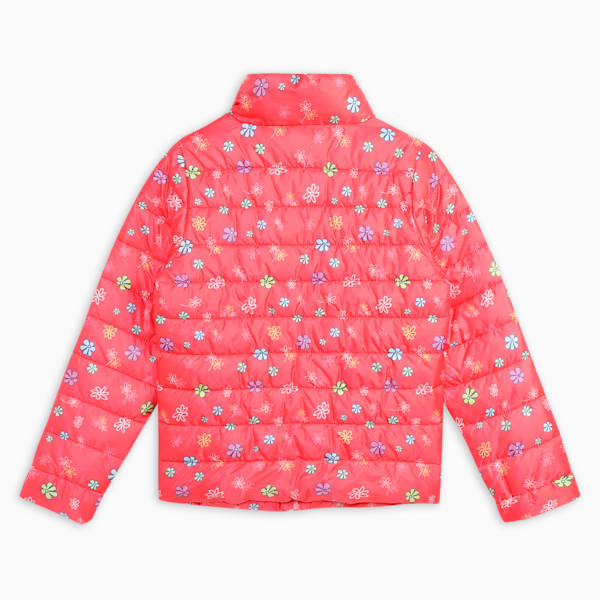 Classics Bubble Bloom Girl's Jacket, Salmon-AOP, extralarge-IND
