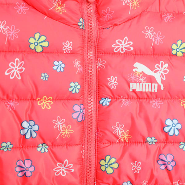 Classics Bubble Bloom Girl's Jacket, Salmon-AOP, extralarge-IND