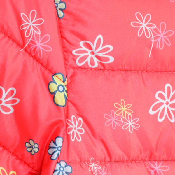 Classics Bubble Bloom Girl's Jacket, Salmon-AOP, extralarge-IND