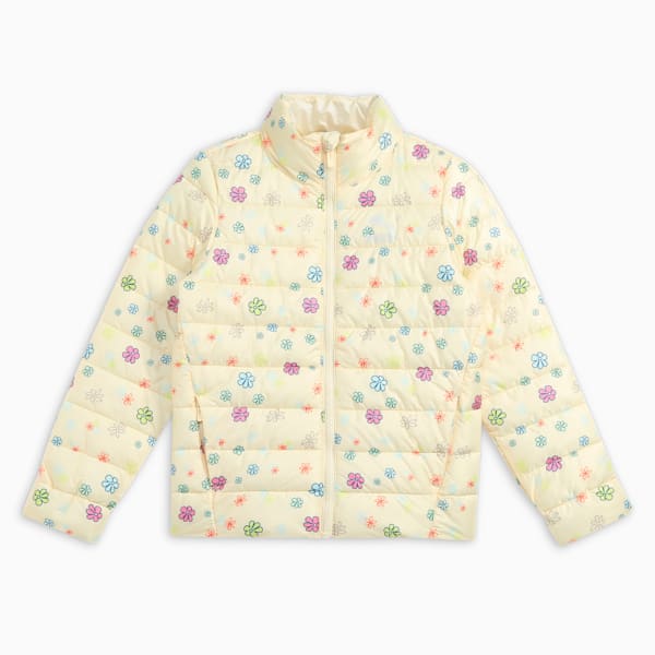 Classics Bubble Bloom Girl's Jacket, Creamy Vanilla, extralarge-IND