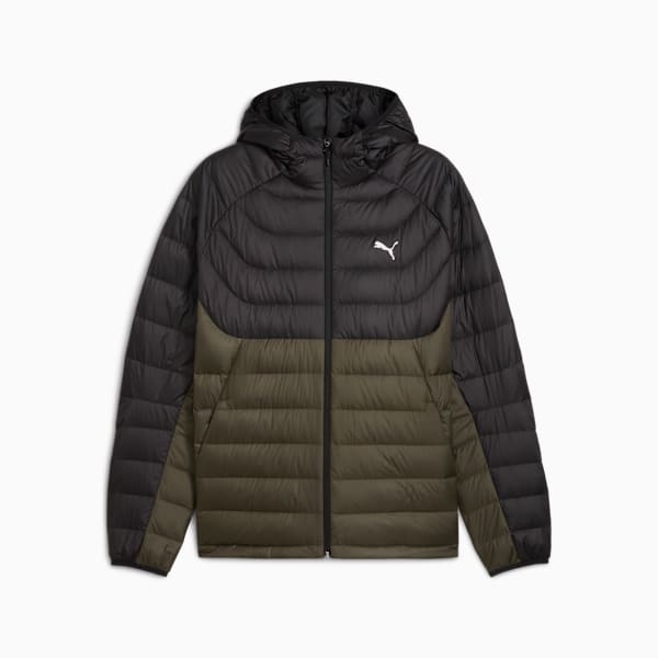 PACKLITE Hooded Down Jacket Men, Dark Olive, extralarge