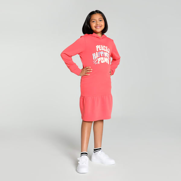 Classics Bubble Bloom Girl's Dress, Salmon, extralarge-IND