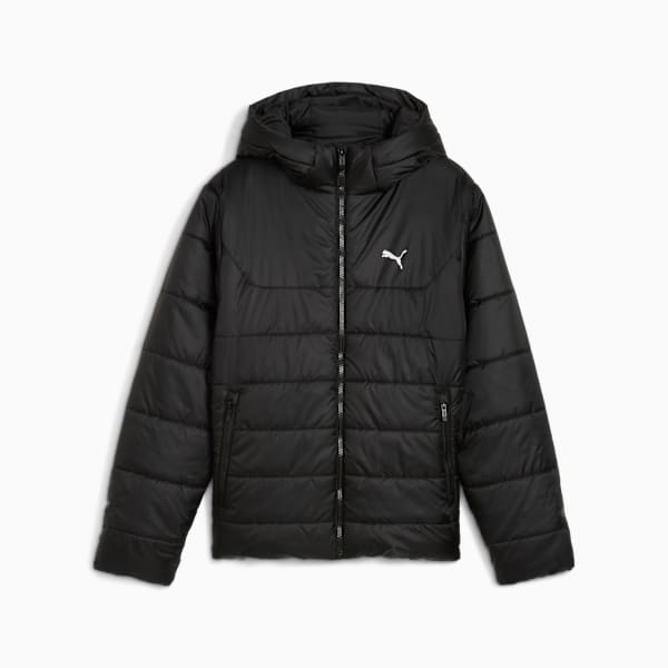 Essentials Hooded Padded Jacket Youth, PUMA Black, extralarge