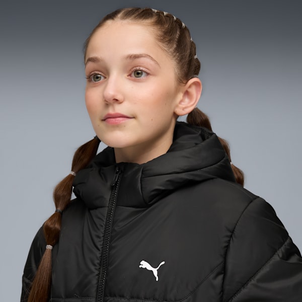 Essentials Hooded Padded Jacket Youth, PUMA Black, extralarge