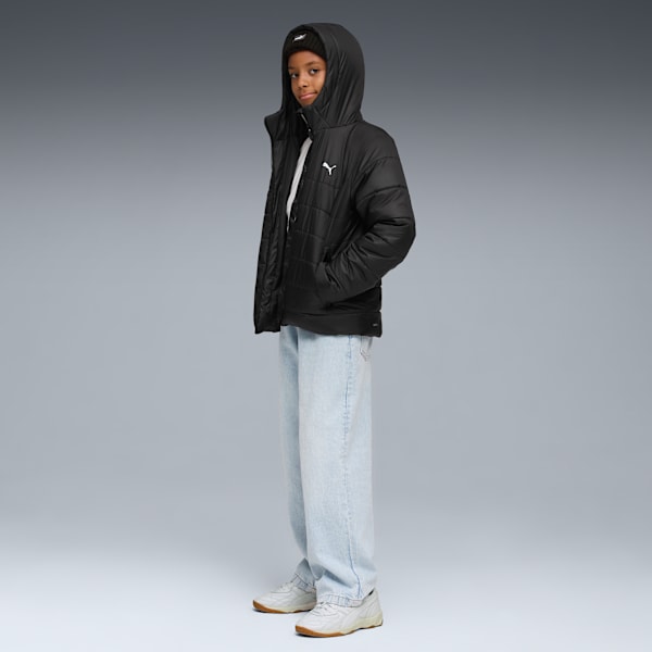 Essentials Hooded Padded Jacket Youth, PUMA Black, extralarge