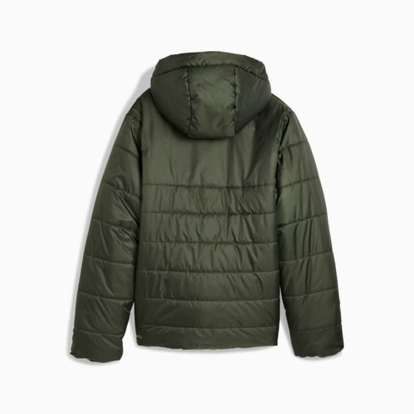Essentials Hooded Padded Jacket Youth, Dark Olive, extralarge