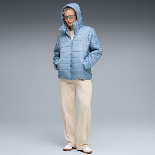 ESS Hooded Padded Jacket Women, Cool Blue, extralarge