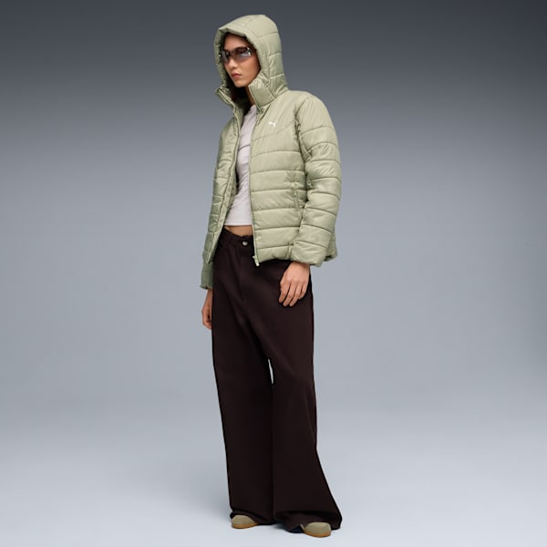 ESS Hooded Padded Jacket Women, Lux Army, extralarge