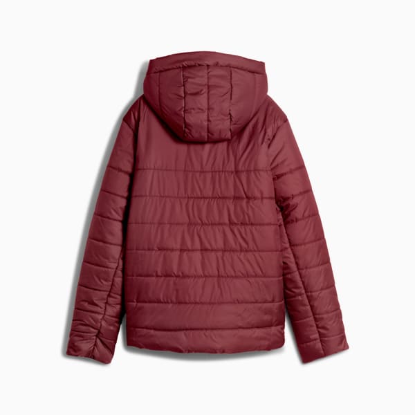 ESS Hooded Padded Jacket Women, Ruby Shimmer, extralarge