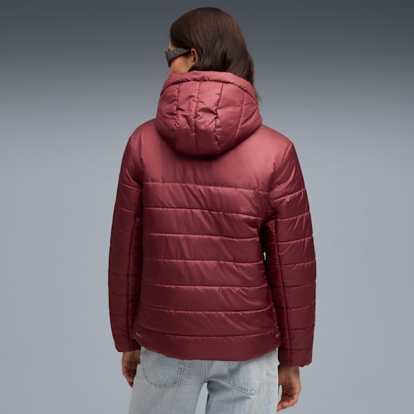 ESS Hooded Padded Jacket Women, Ruby Shimmer, extralarge