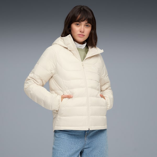 PACKLITE Women's Down Hooded Jacket, Alpine Snow, extralarge