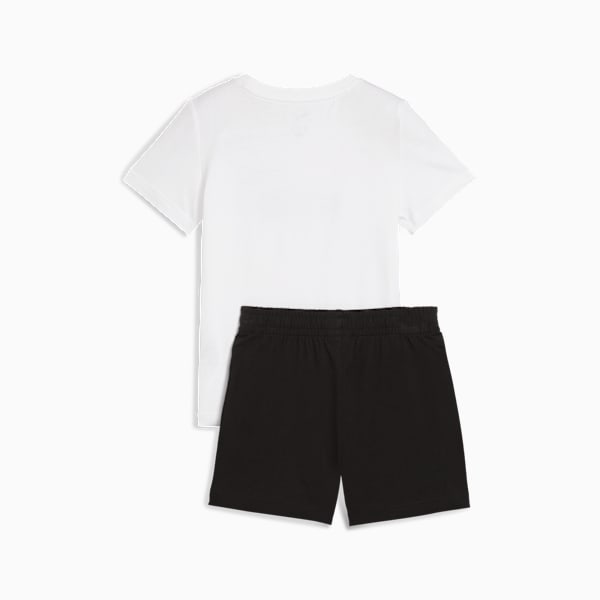 Essentials Matching Sets Little Kid's Tee and Shorts Set, PUMA White-puma black, extralarge