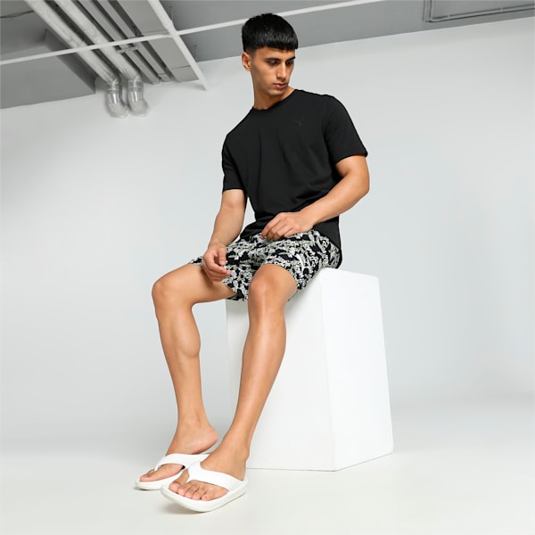 Men's Printed Woven Boxers with Side Pocket-Pack of 1, PUMA Black-Spring Fern-PUMA White, extralarge-IND