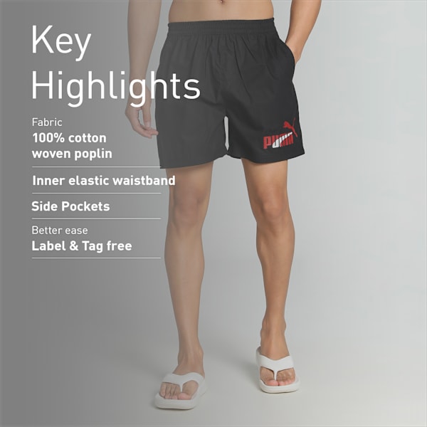 Men's Woven Boxers-Pack of 1, PUMA Black, extralarge-IND