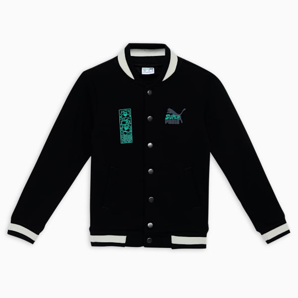 SUPER Youth Knitted Jacket, PUMA Black, extralarge-IND