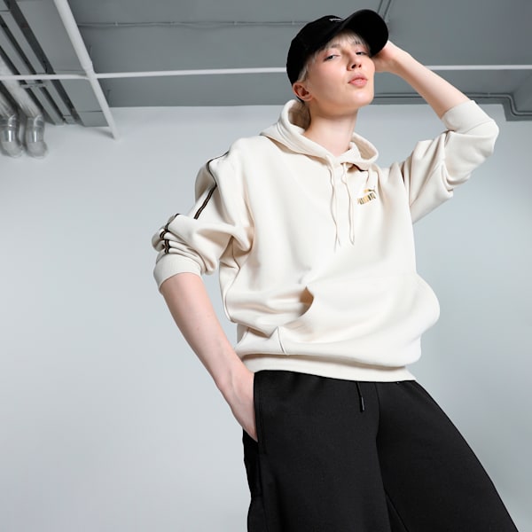 TAPE MINIMAL GOLD Women's Hoodie, Alpine Snow, extralarge-IND