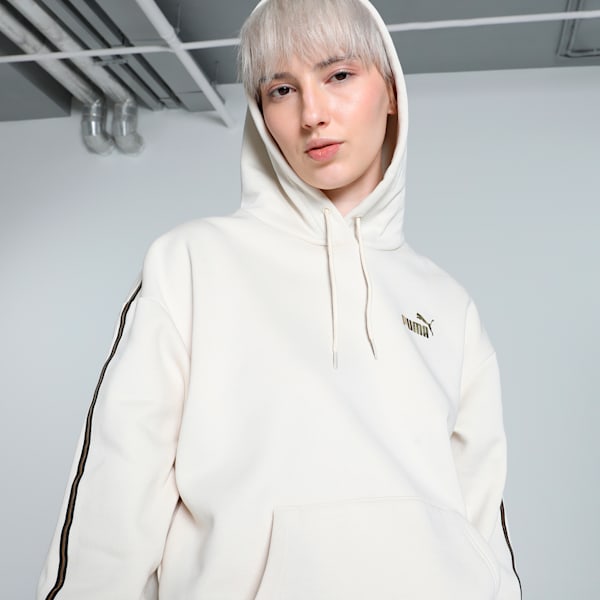 TAPE MINIMAL GOLD Women's Hoodie, Alpine Snow, extralarge-IND