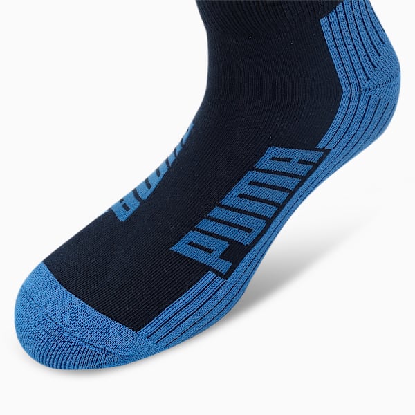 Logo Cushion Quarter Socks Pack of 2, PUMA Navy-Cool Gray 7-Strong Blue, extralarge-IND