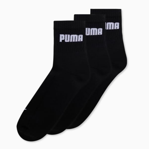 Cushion Sport Quarter Socks Pack of 3, PUMA Black-PUMA Black-PUMA Black, extralarge-IND
