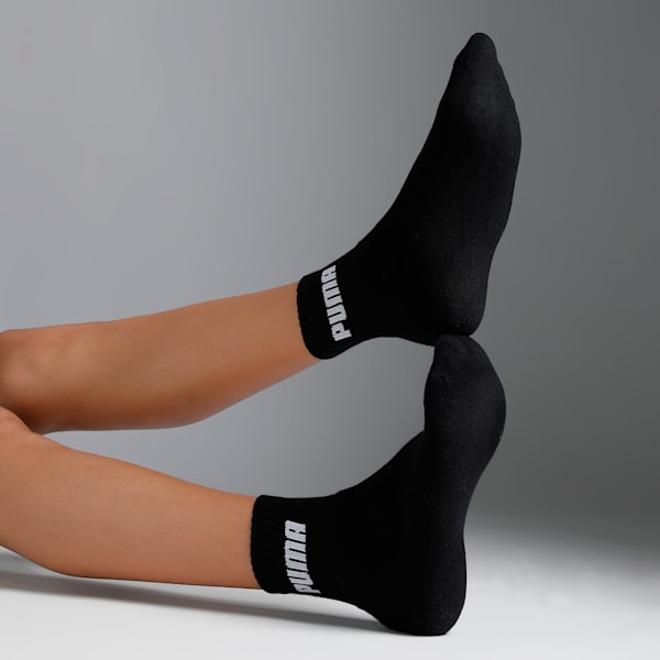 Cushion Sport Quarter Socks Pack of 3, PUMA Black-PUMA Black-PUMA Black, extralarge-IND