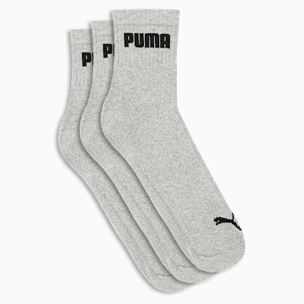 Cushion Sport Quarter Socks Pack of 3, Medium Gray Heather-Medium Gray Heather-Medium Gray Heather, extralarge-IND