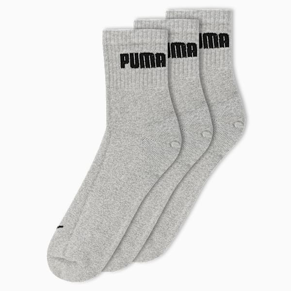 Cushion Sport Quarter Socks Pack of 3, Medium Gray Heather-Medium Gray Heather-Medium Gray Heather, extralarge-IND