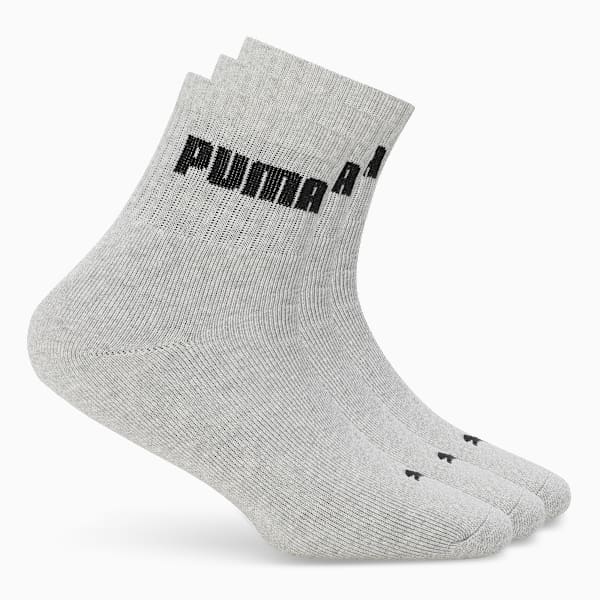 Cushion Sport Quarter Socks Pack of 3, Medium Gray Heather-Medium Gray Heather-Medium Gray Heather, extralarge-IND