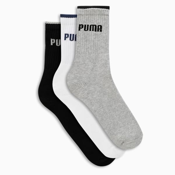 Crew Socks Pack of 3, PUMA Black-PUMA Black-PUMA Black, extralarge-IND