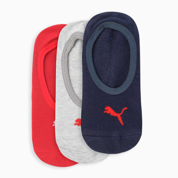 PUMA Footie Unisex Socks Pack of 3, PUMA Navy, extralarge-IND
