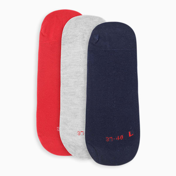 PUMA Footie Unisex Socks Pack of 3, PUMA Navy, extralarge-IND