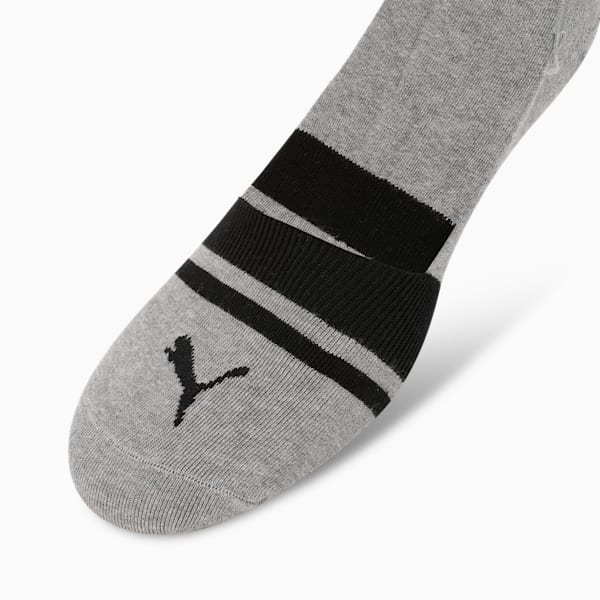 Heritage Footie Socks Pack of 3, PUMA Black-PUMA White-Medium Gray Heather, extralarge-IND