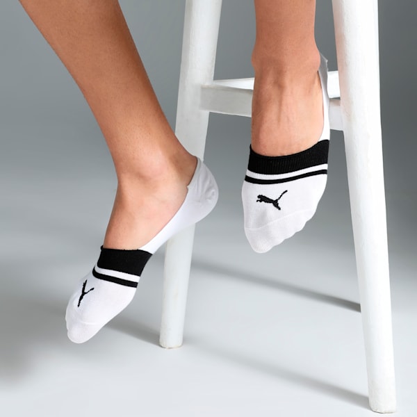 Heritage Footie Socks Pack of 3, PUMA Black-PUMA White-Medium Gray Heather, extralarge-IND